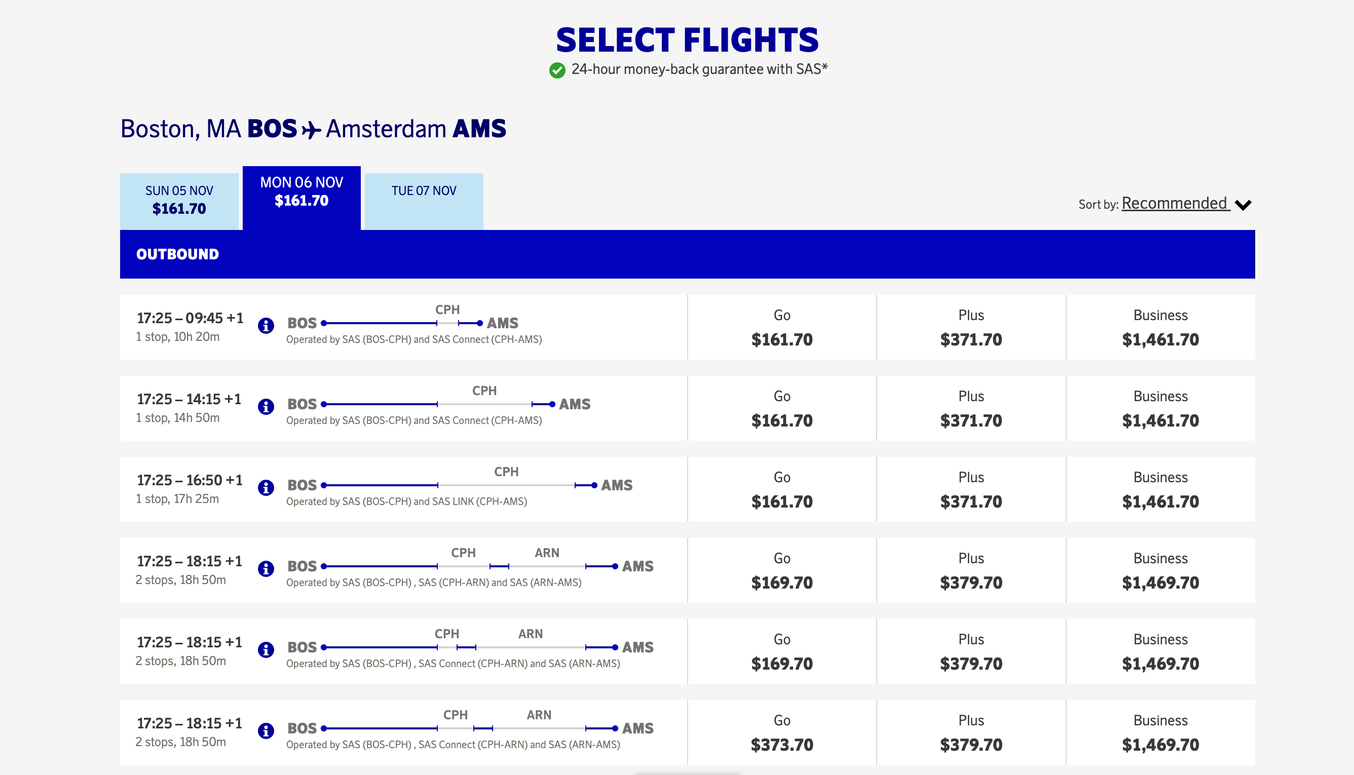 outbound flights