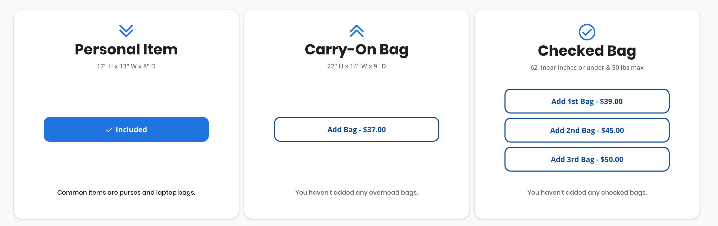 bag prices