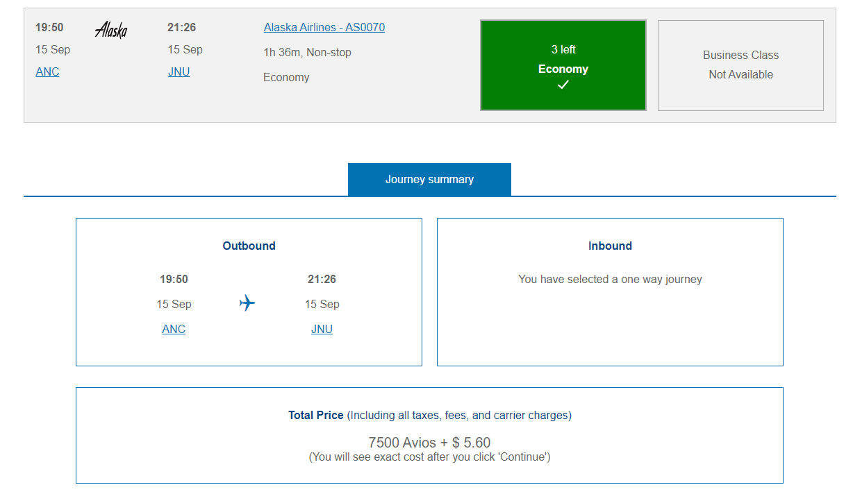 Redeeming British Airways Avios