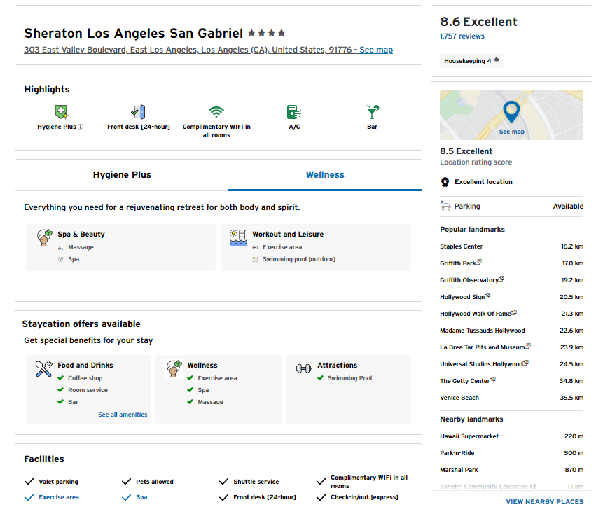 Booking a hotel through the Citi Travel portal