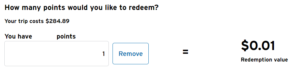 Redeeming Citi points in the travel portal