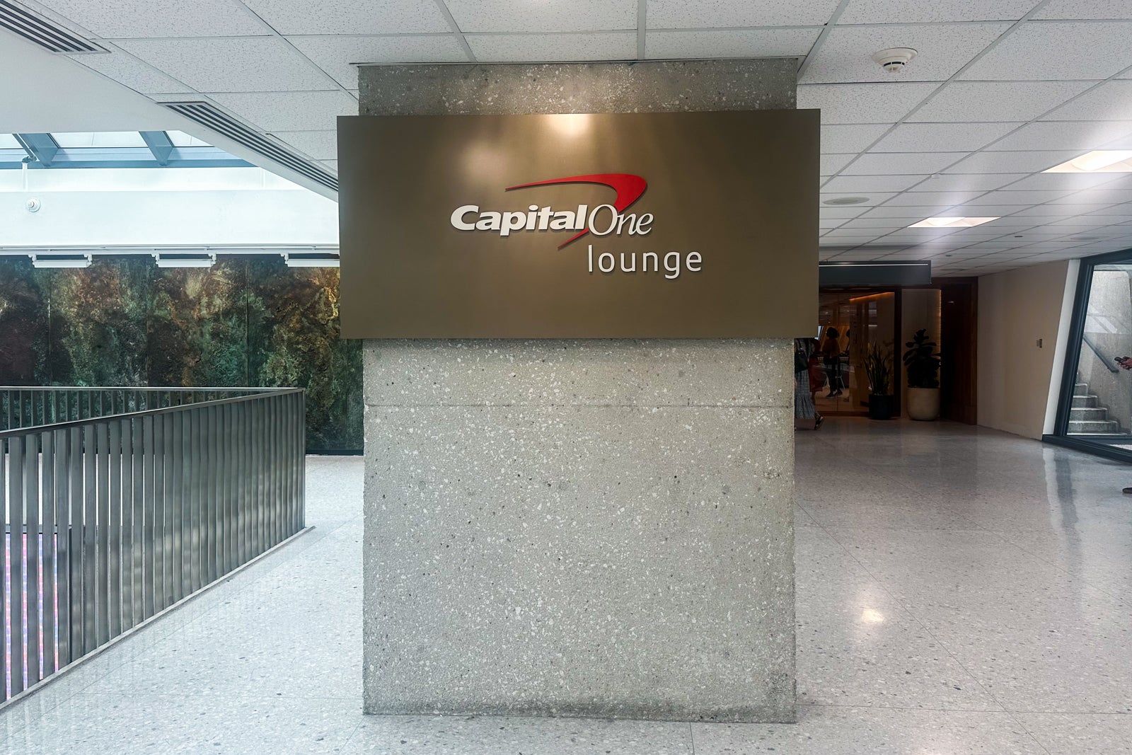 Capital One lounge logo IAD