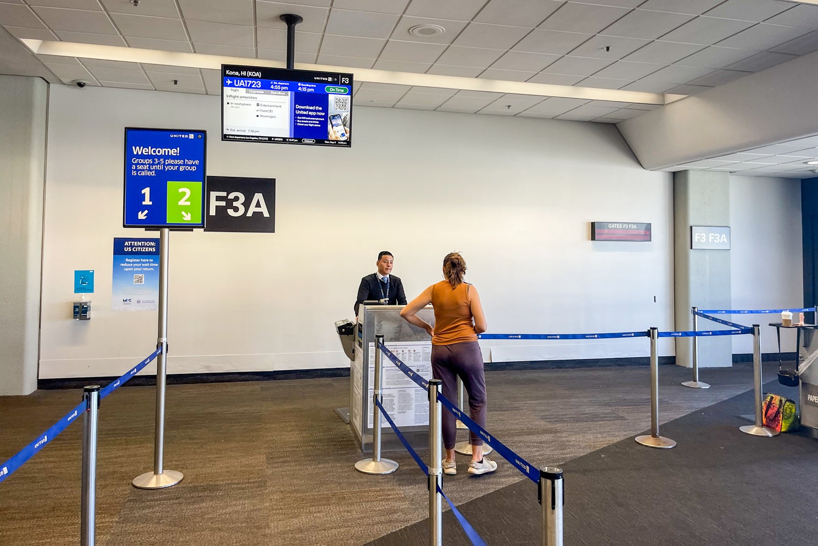 United boarding area SFO