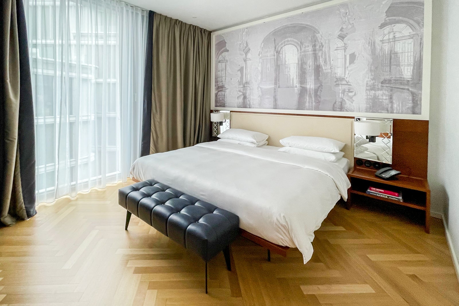 Andaz Deluxe Suite bedroom at Andaz Vienna