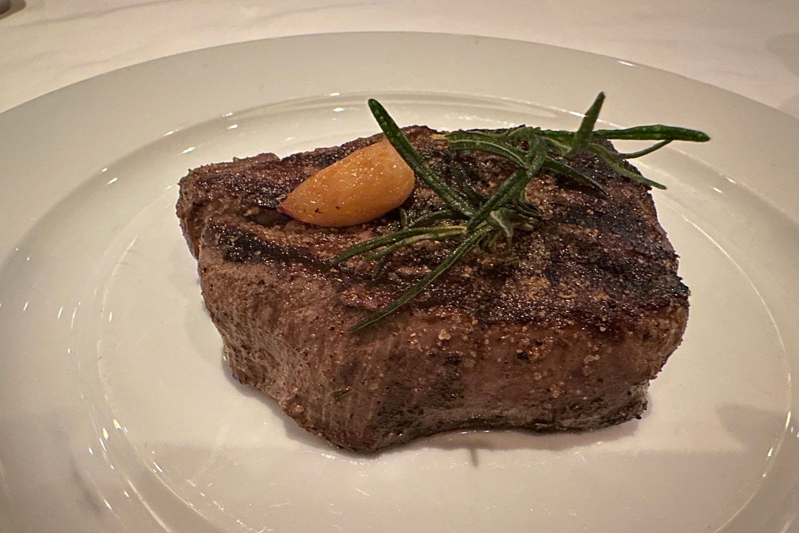 Filet mignon at Chops Grille on Allure of the Seas