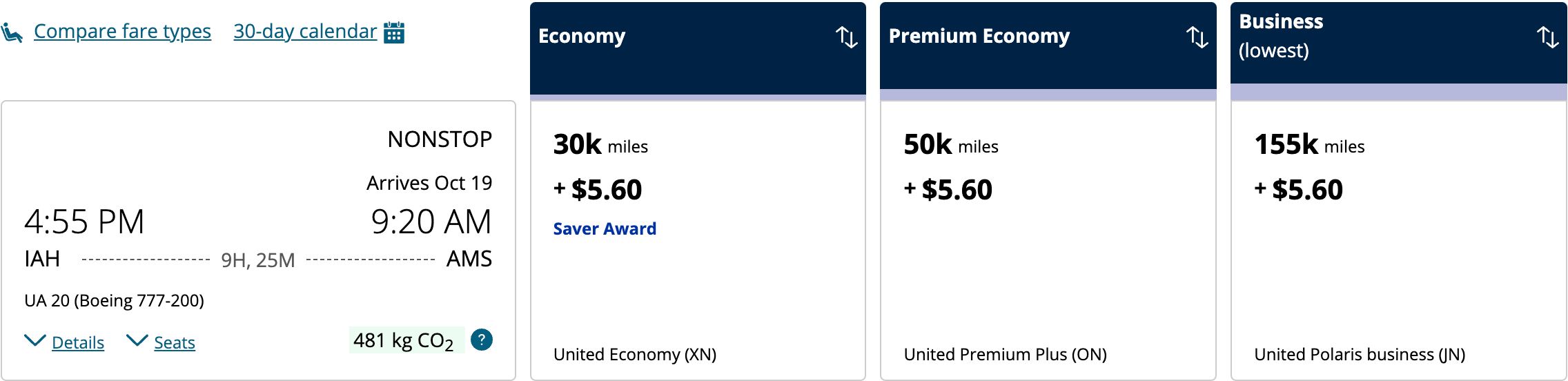 IAH to AMS