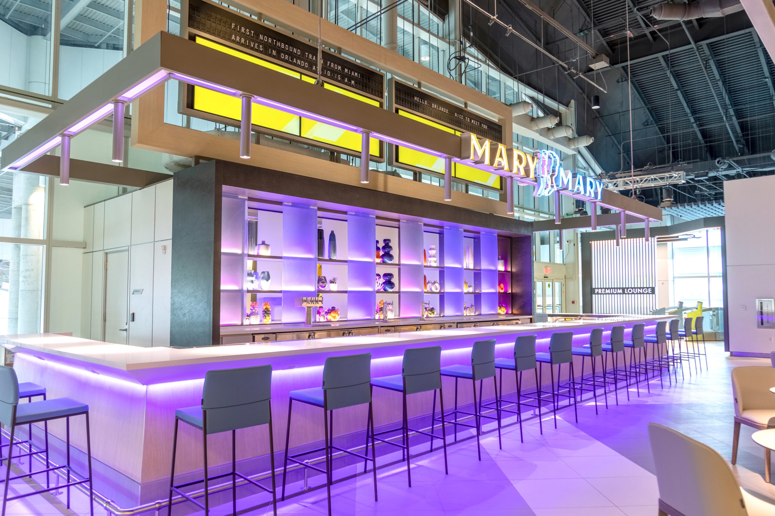 Mary Mary Bar at the Orlando Brightline station.