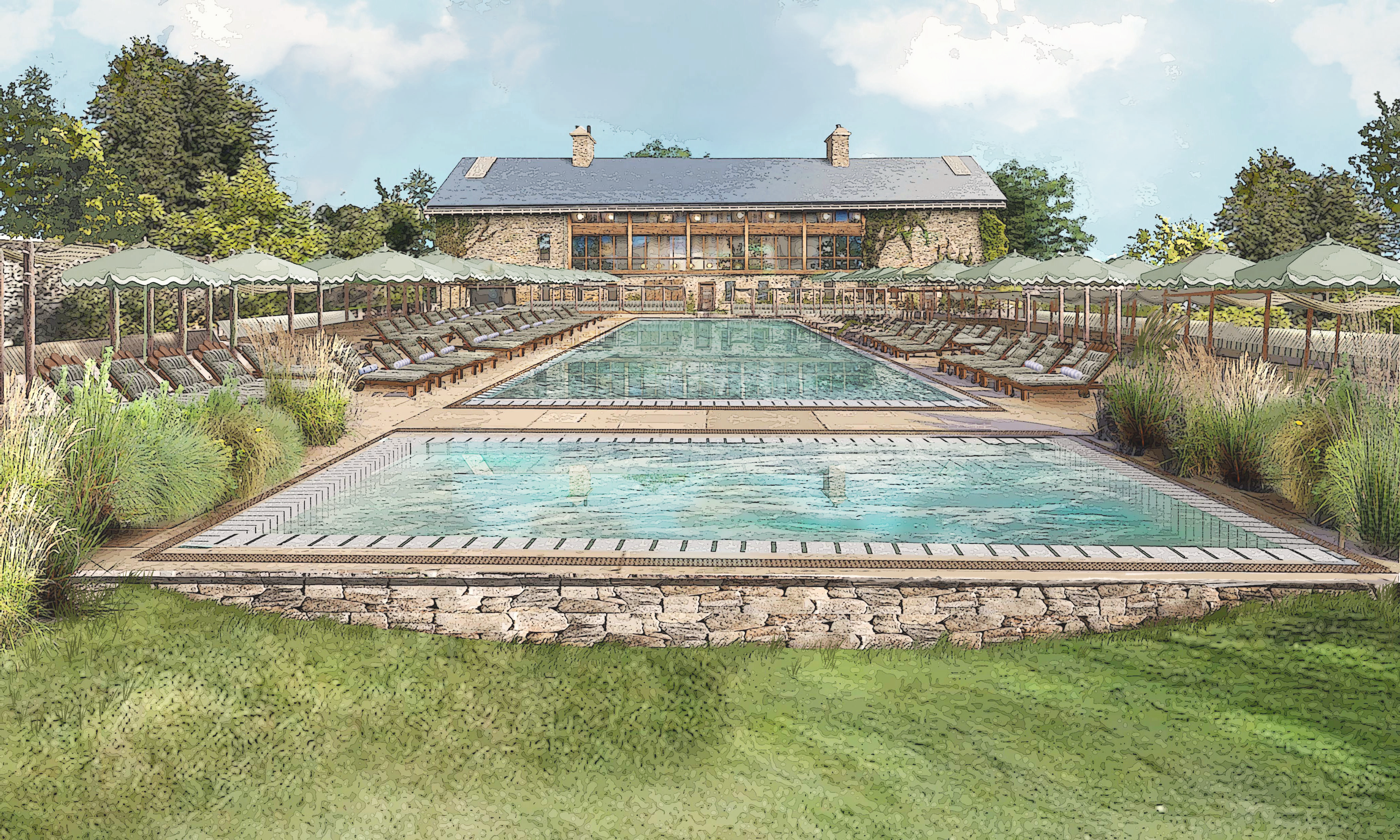 Grasmere House POOL RENDER