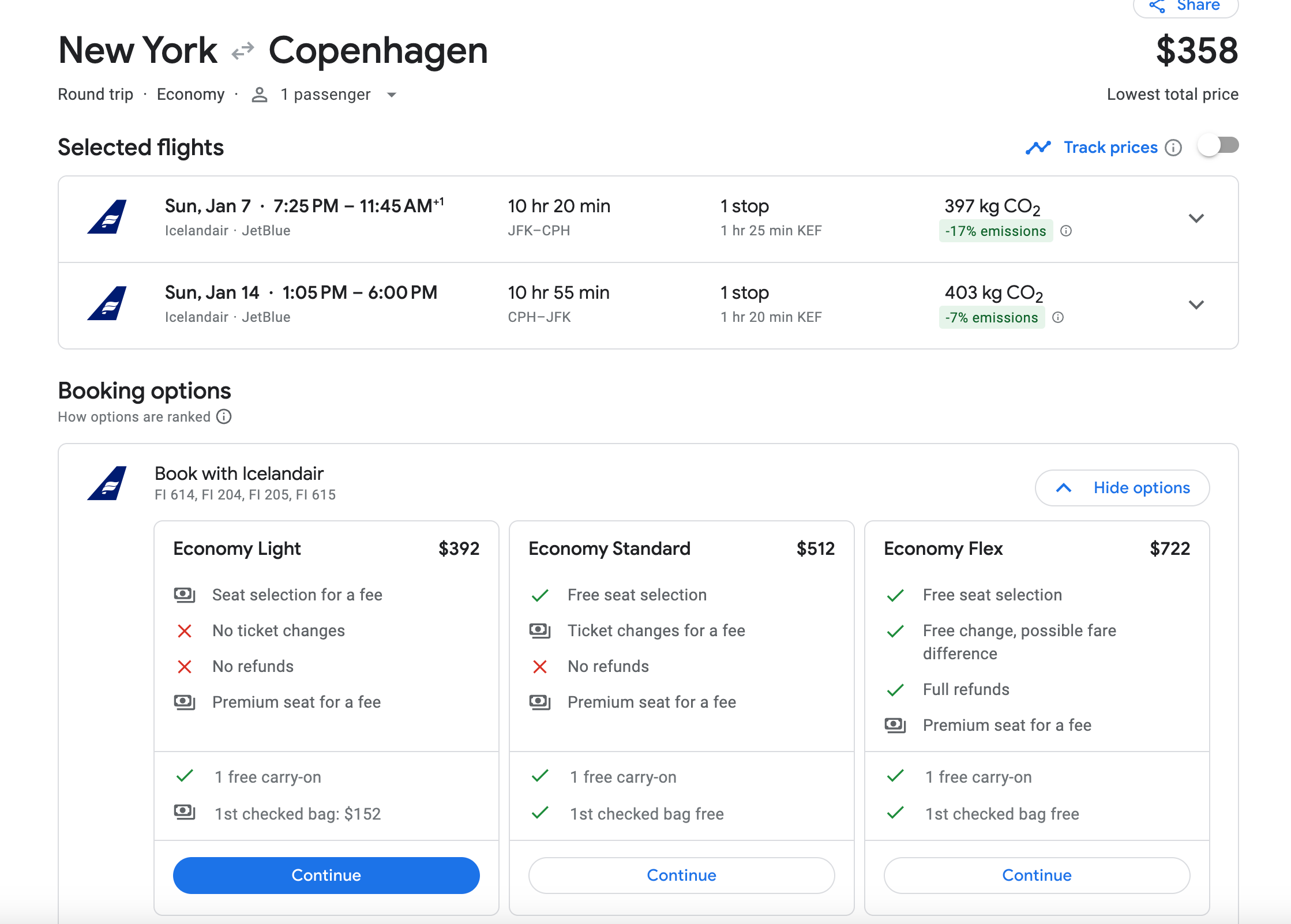 flights to copenhagen