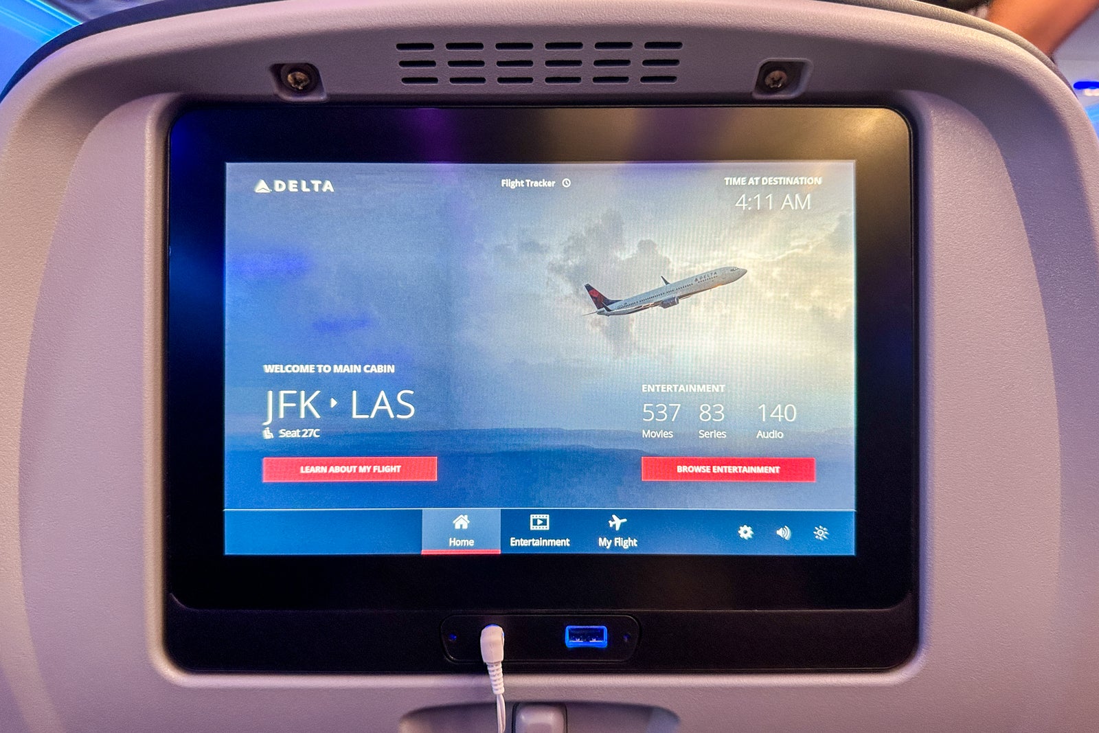 inflight entertainment screen