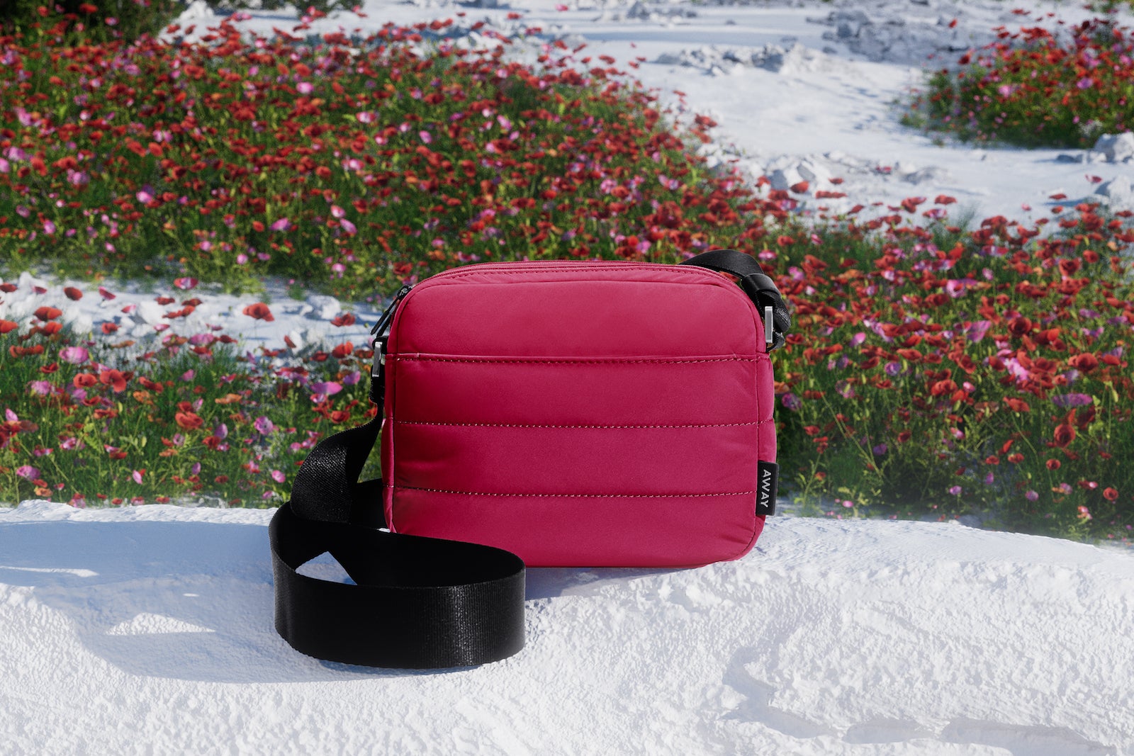 crossbody magenta away bag