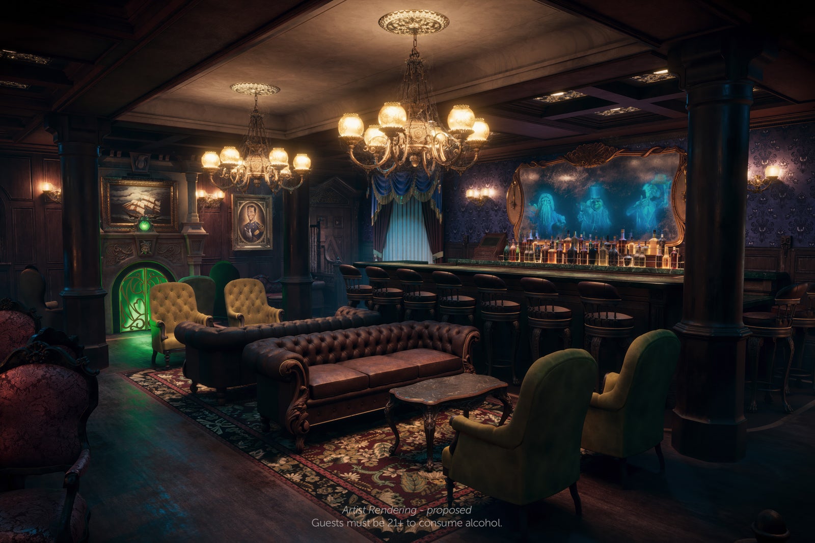 Haunted Mansion Parlor