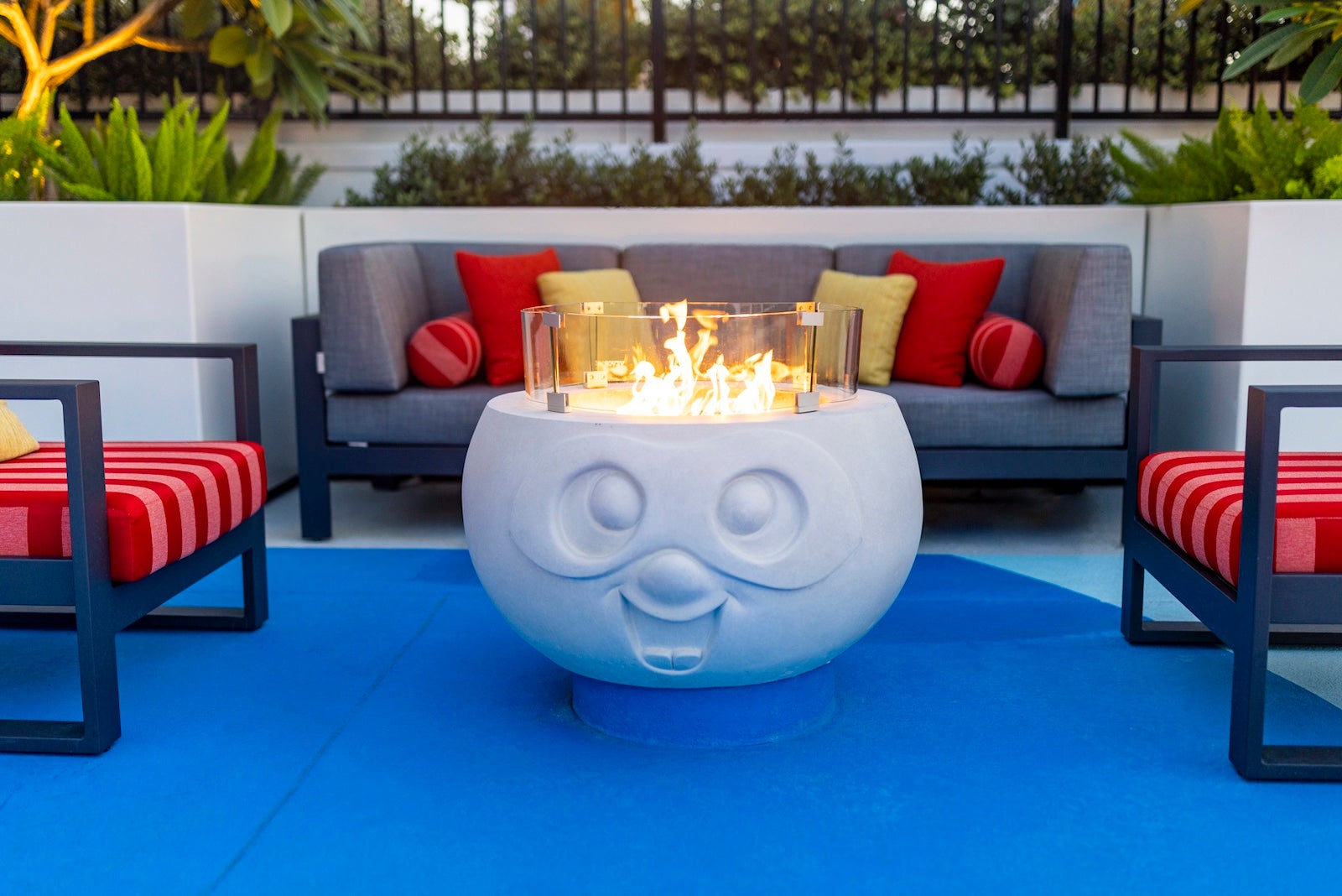 Fire pits at Pixar Place Hotel