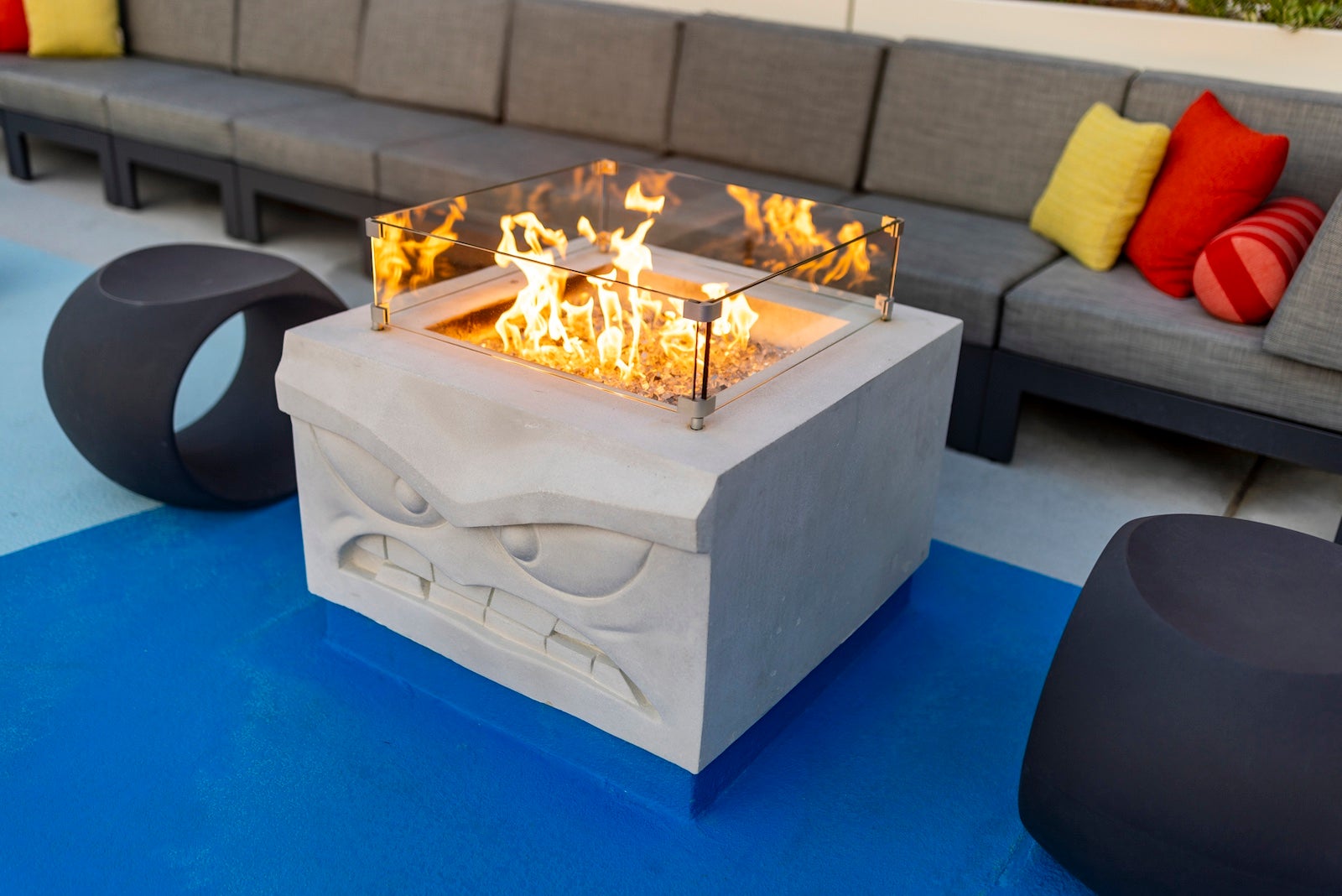 Fire pits at Pixar Place Hotel