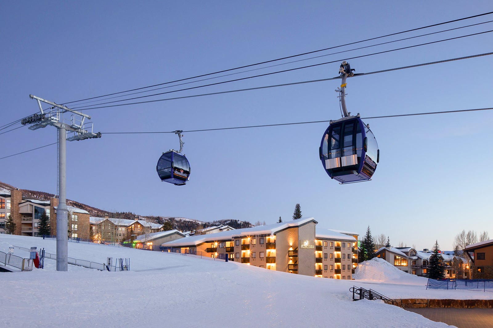 ski lift on a snowy day in Steamboat, Colorado
