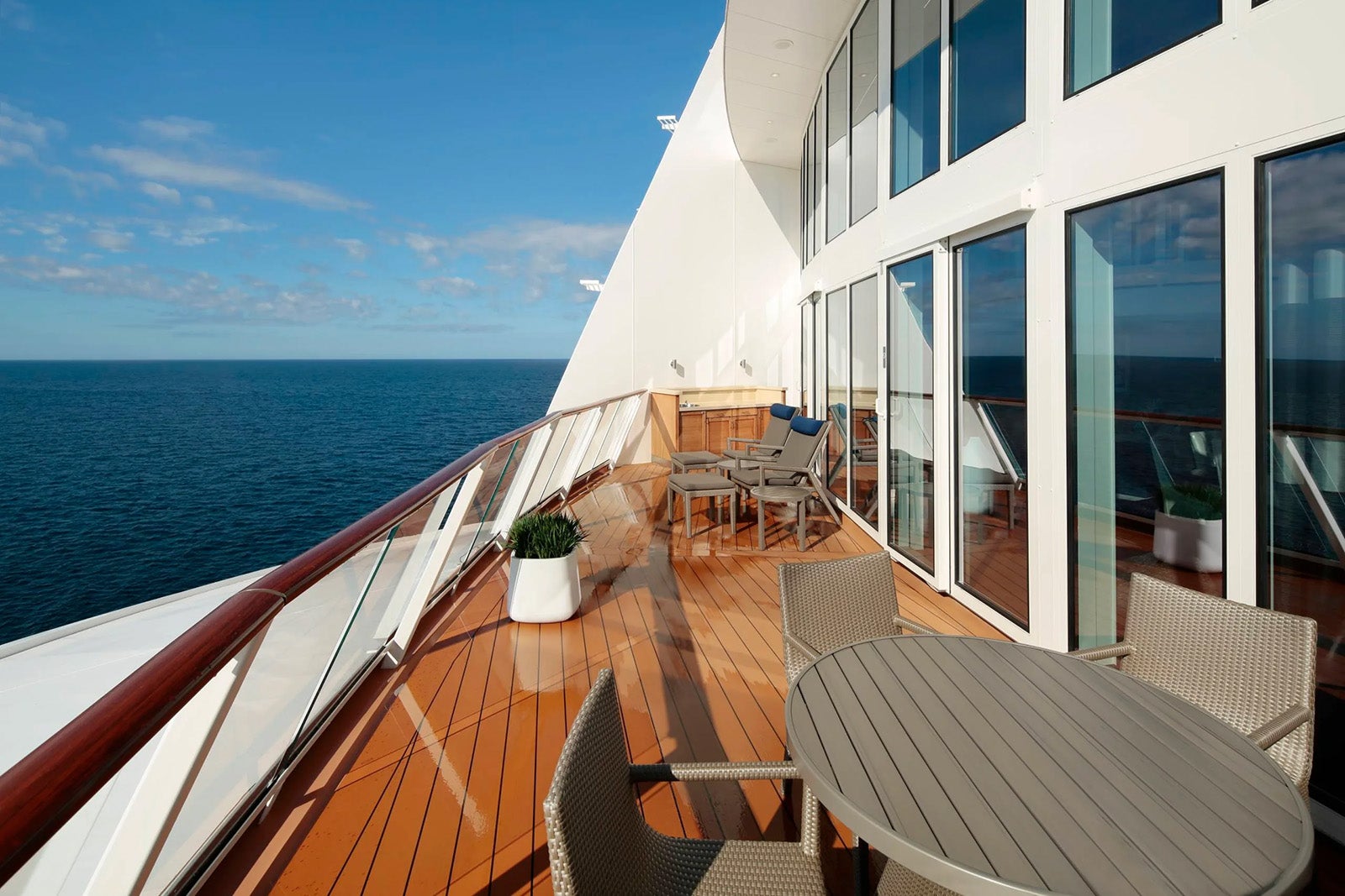 A Royal Loft Suite with a balcony on Royal Caribbean’s Anthem of the Seas. 