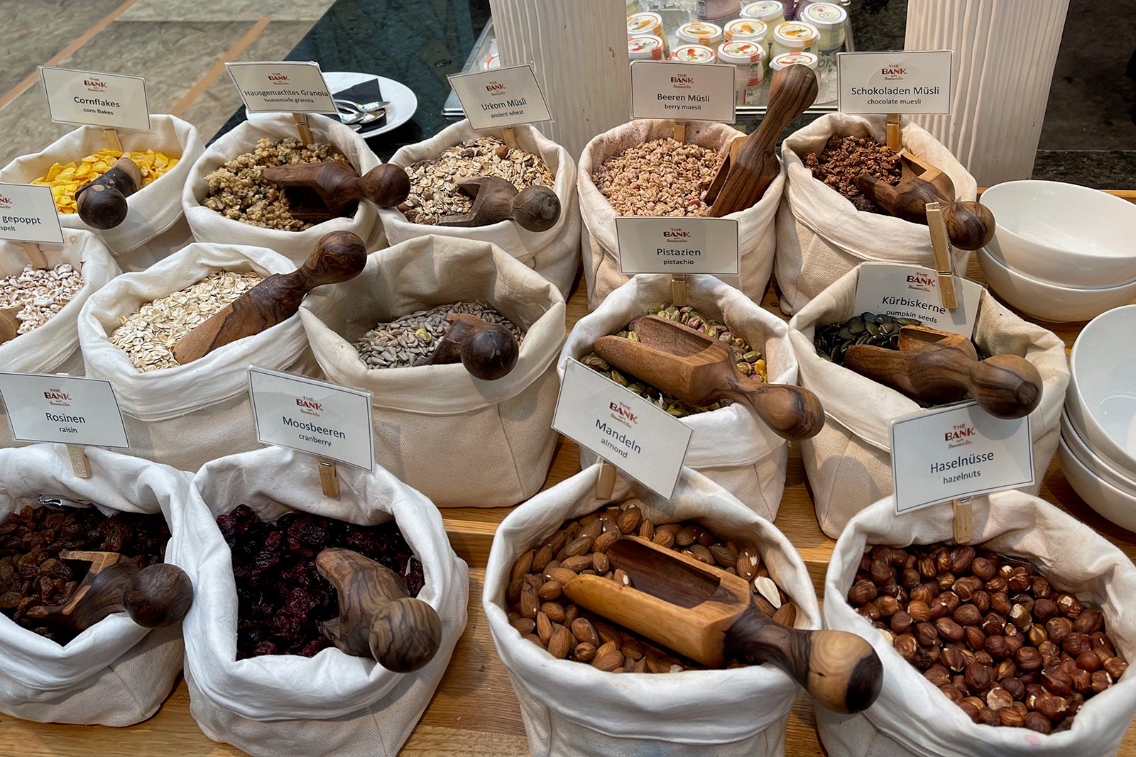 muesli station at the Park Hyatt Vienna breakfast buffet