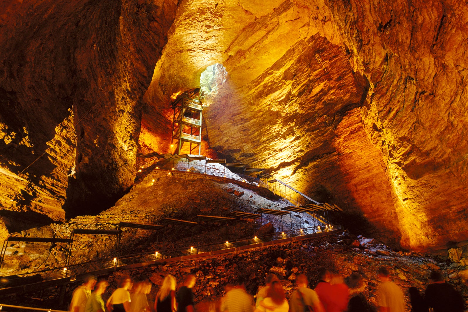 Inside a cave at Silver Dollar City