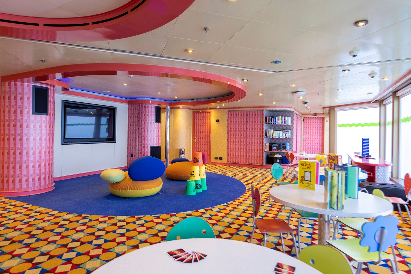 Colorful kids play area on Carnival cruise ship