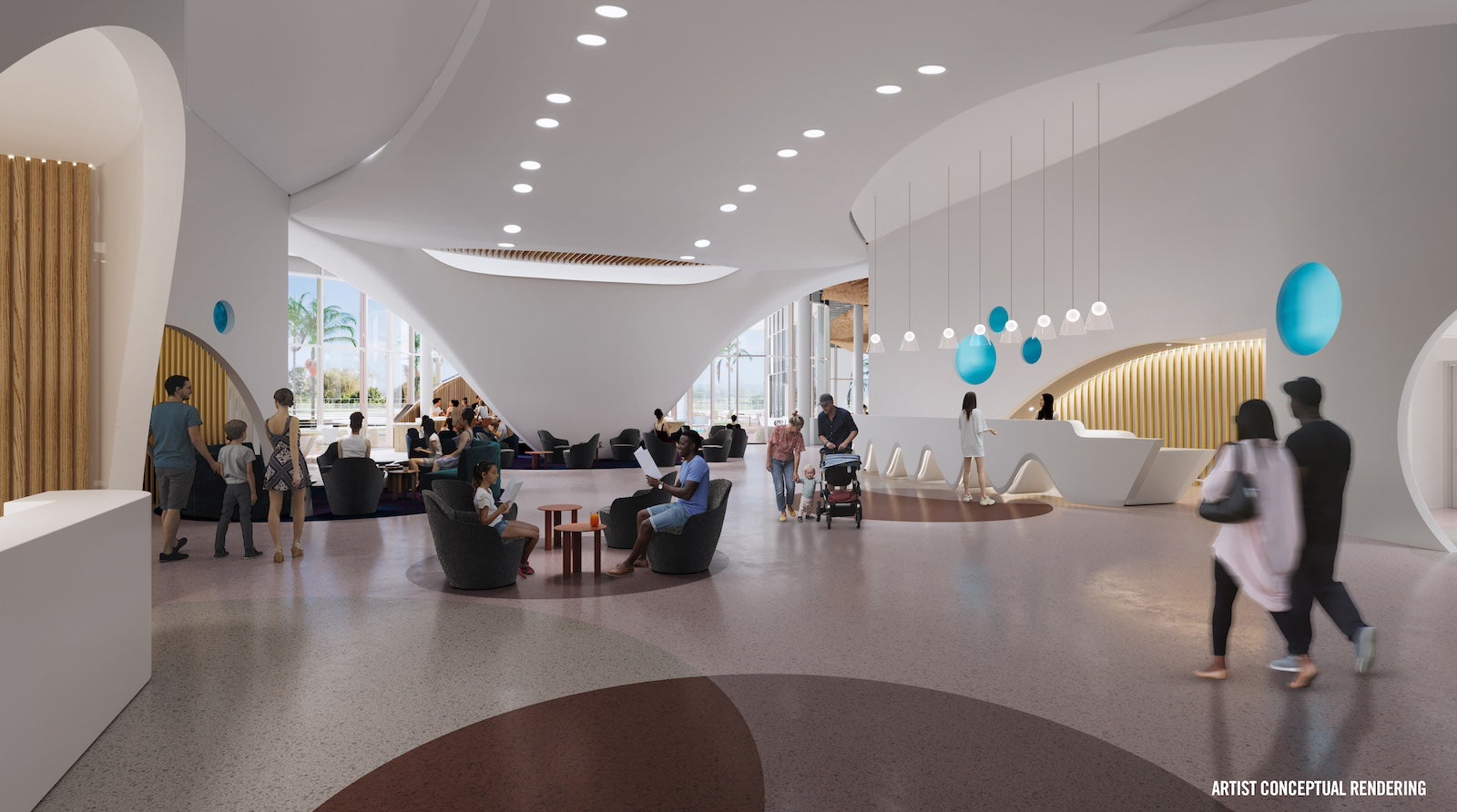 Artist rendering of resort lobby Universal