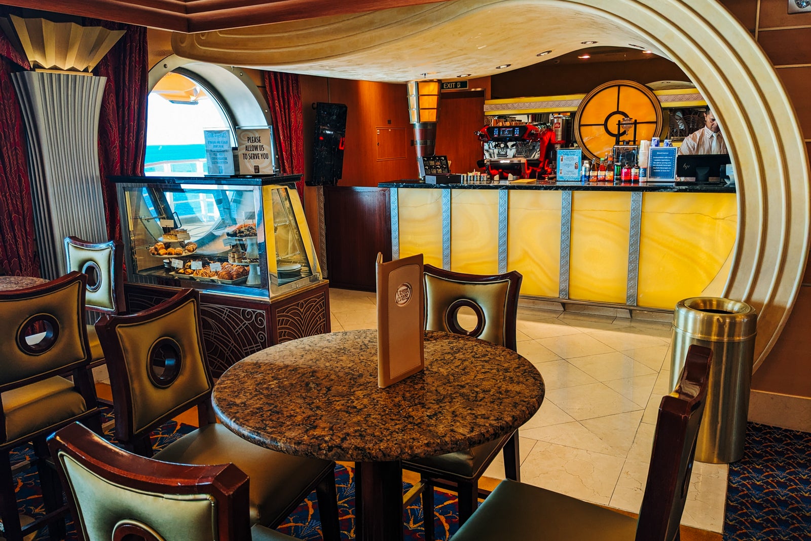 Vista Cafe coffee bar on Disney Dream