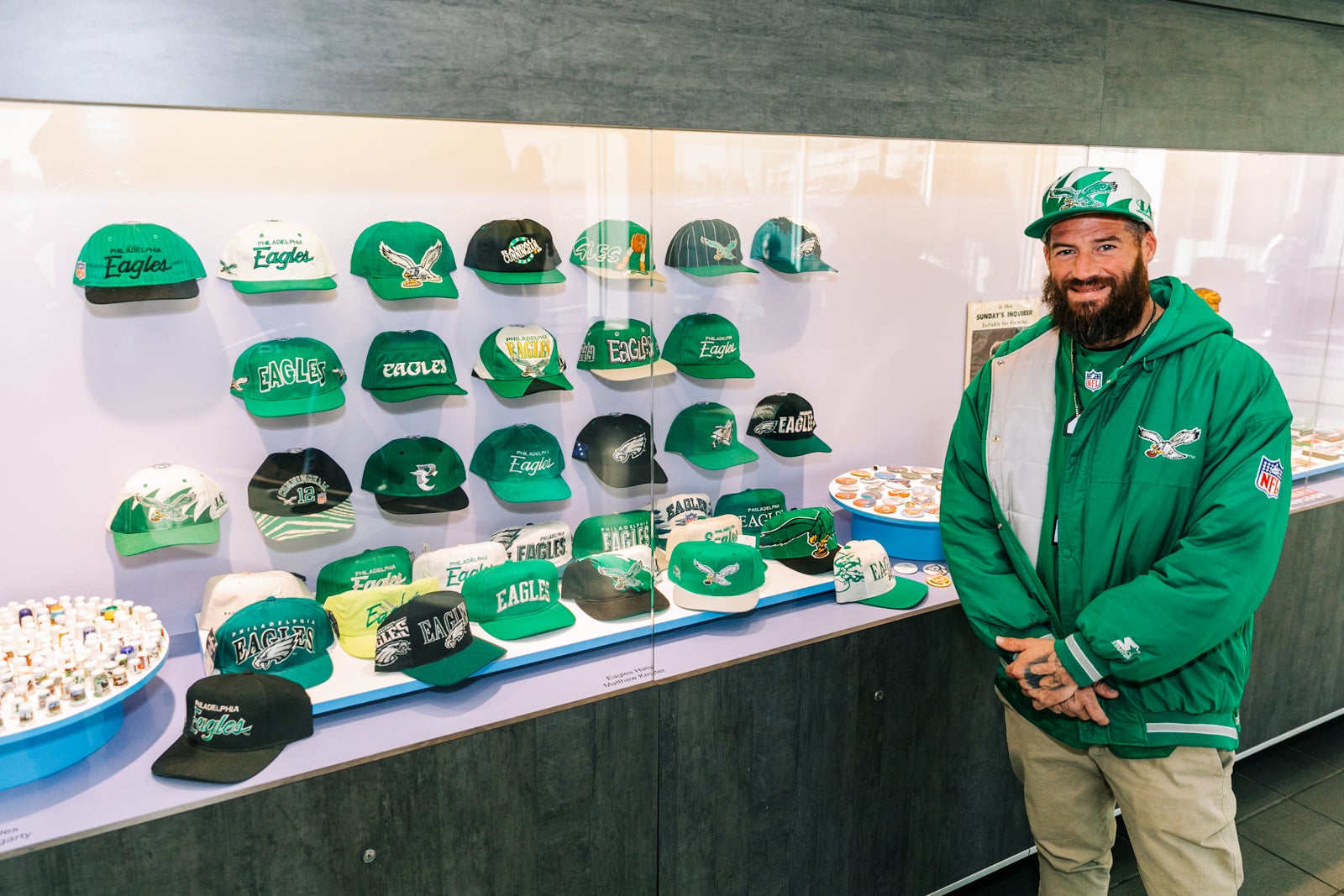 Matthew Keister collection of Philadelphia Eagles hats