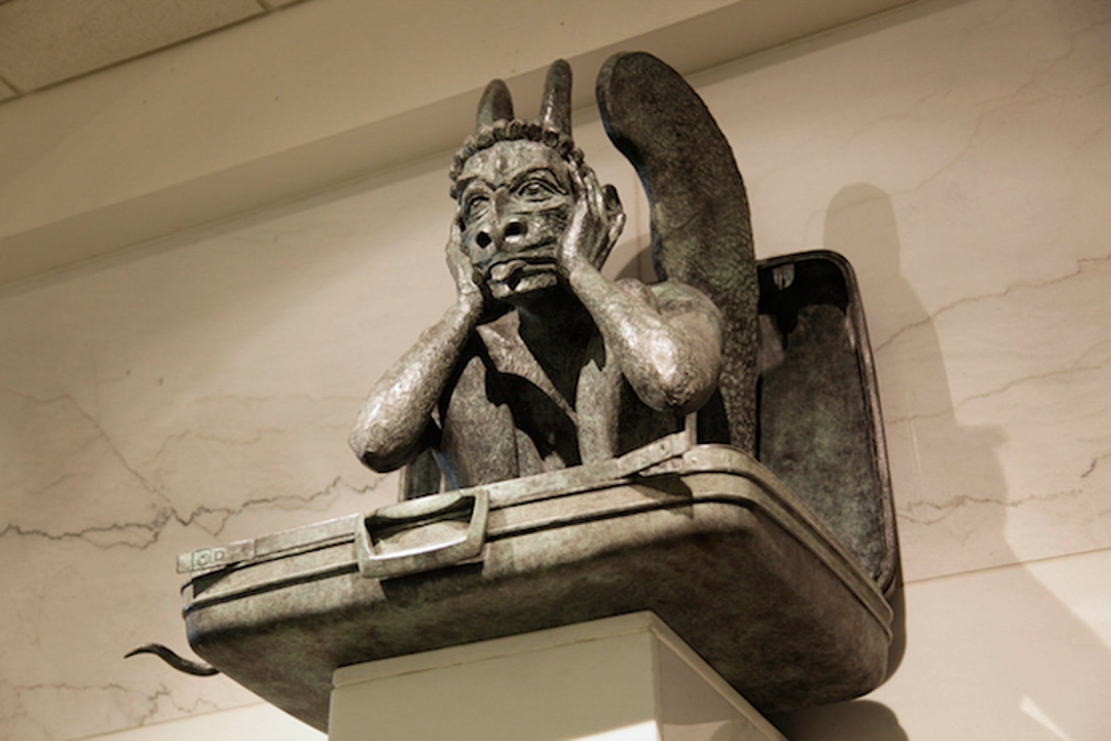 gargoyle statue in Denver airport