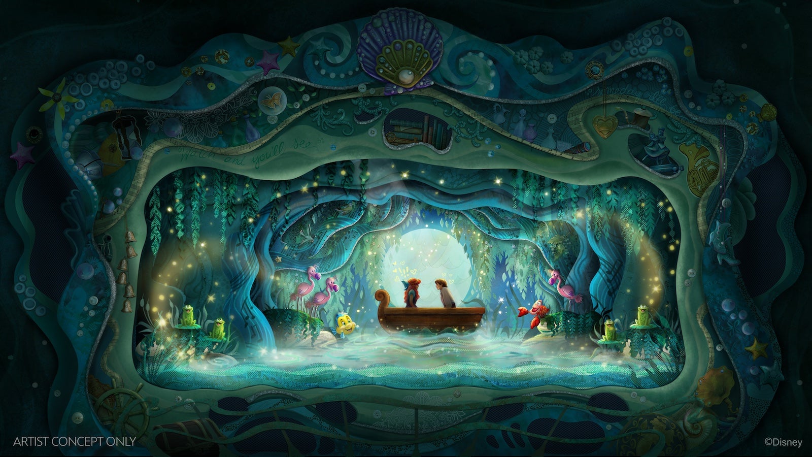 artist rendering of Little Mermaid show