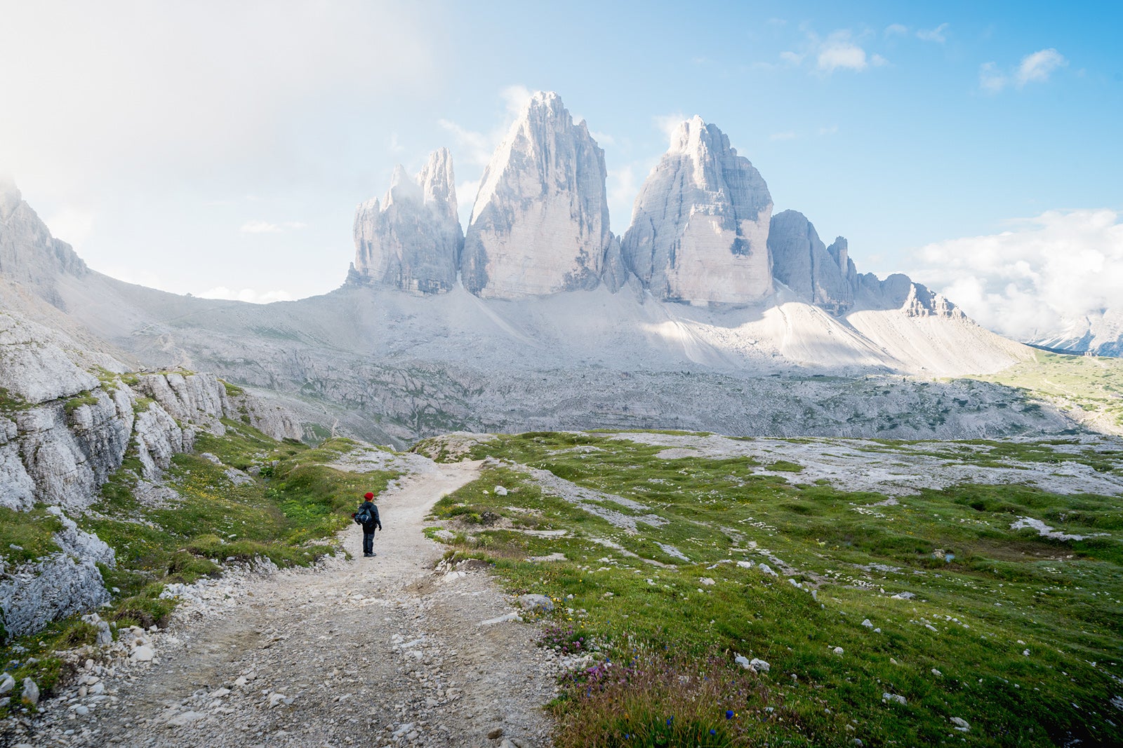 landscape view of the Dolomites Mountains in Italy