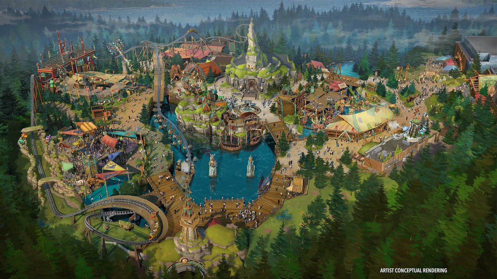 How to Train Your Dragon – Isle of Berk aerial view