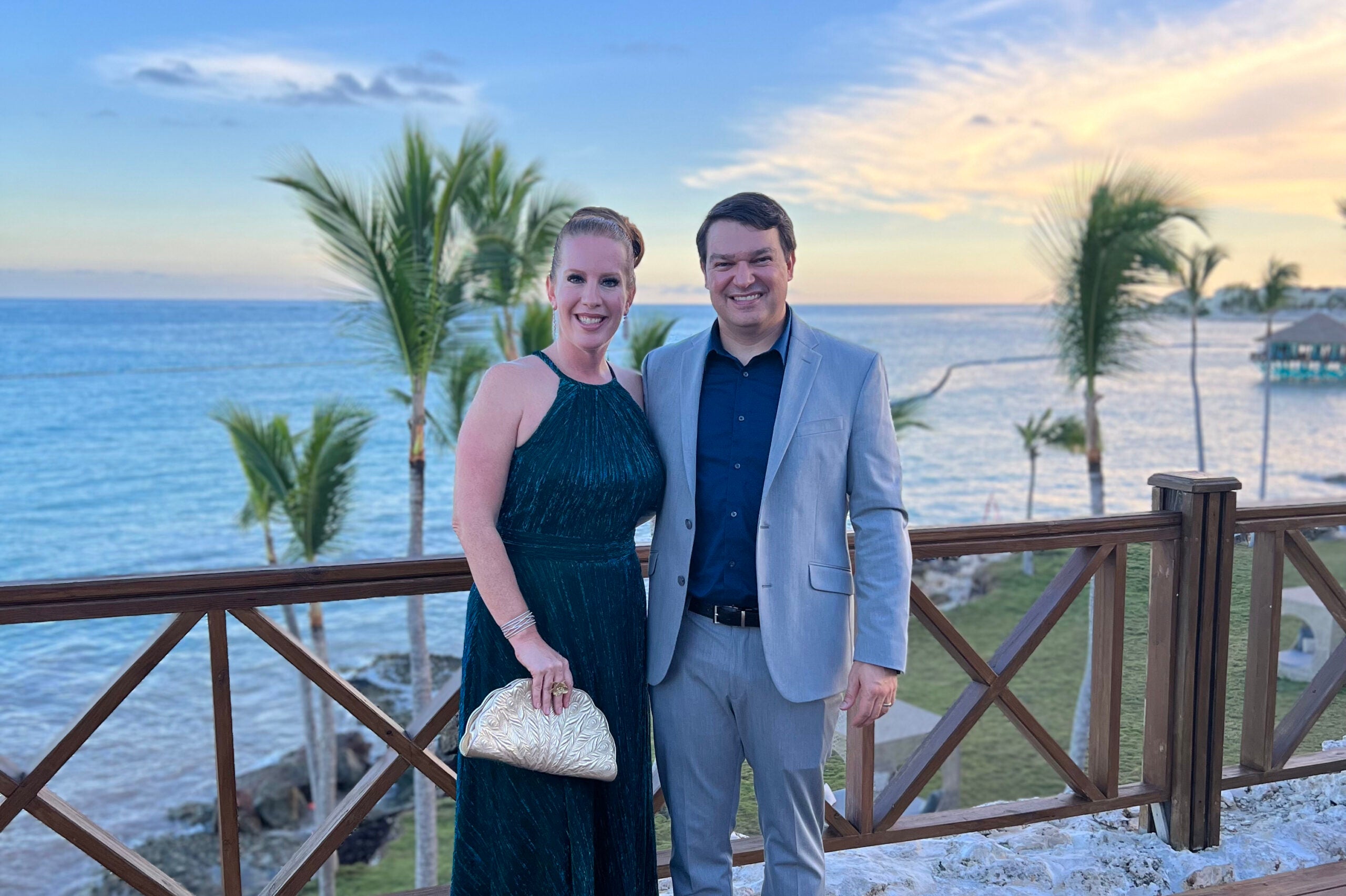 TPG's Nick Ewen and his wife in the Dominican Republic