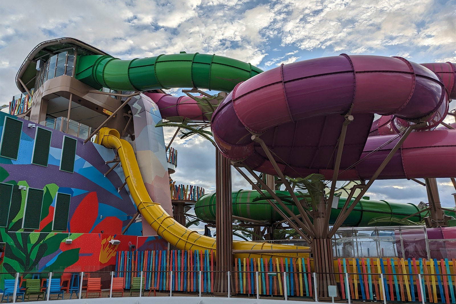 Category 6 water park on a cruise ship