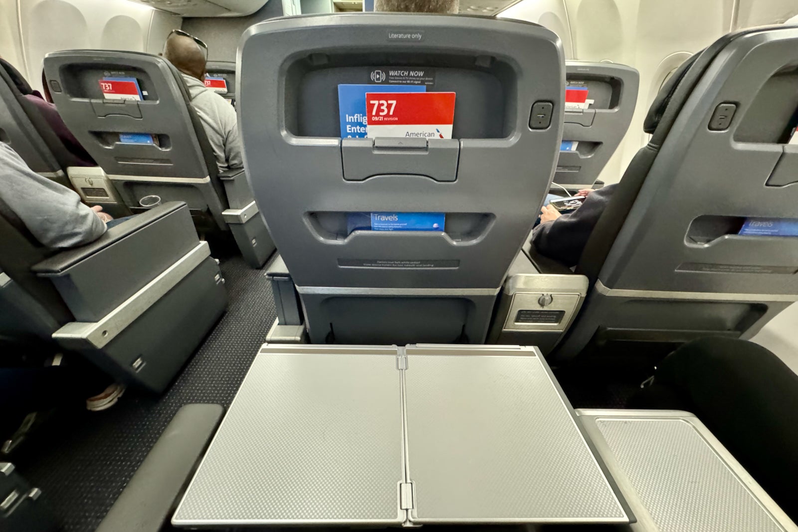 Domestic first class seat on American