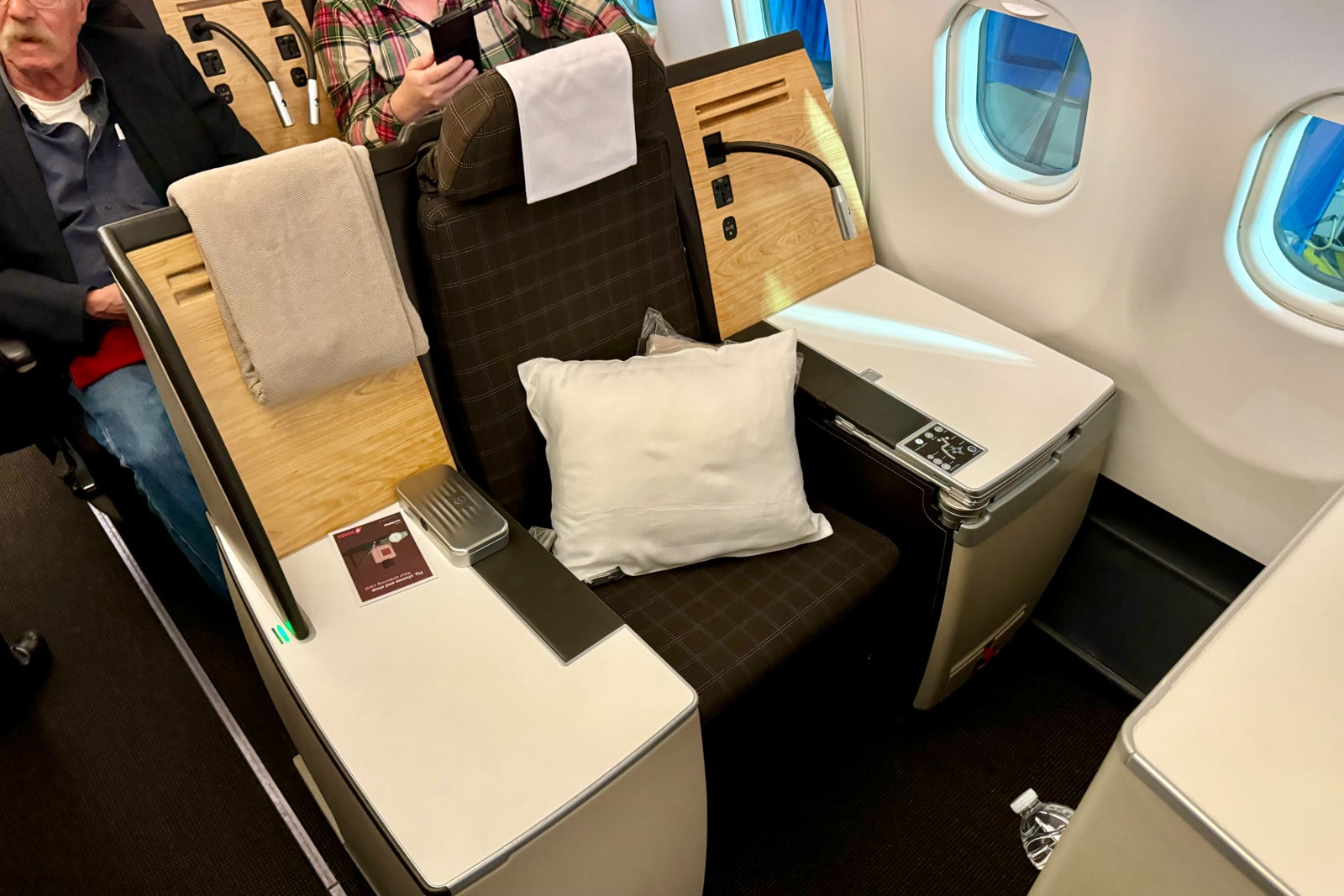 Business class seats on a plane