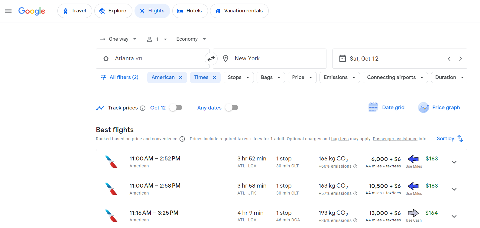 Points Path Extension for Google Flights