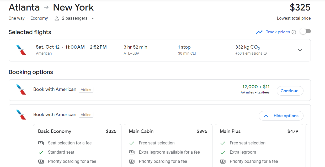 Points Path Extension for Google Flights