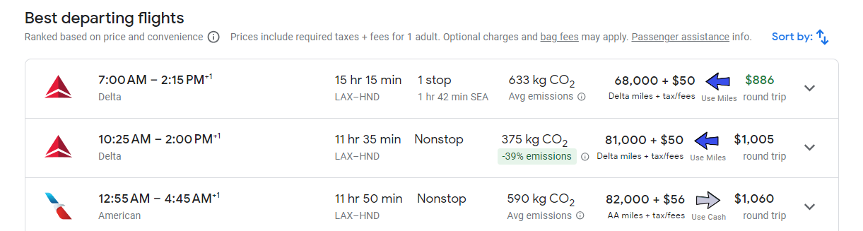 Points Path with Google Flights