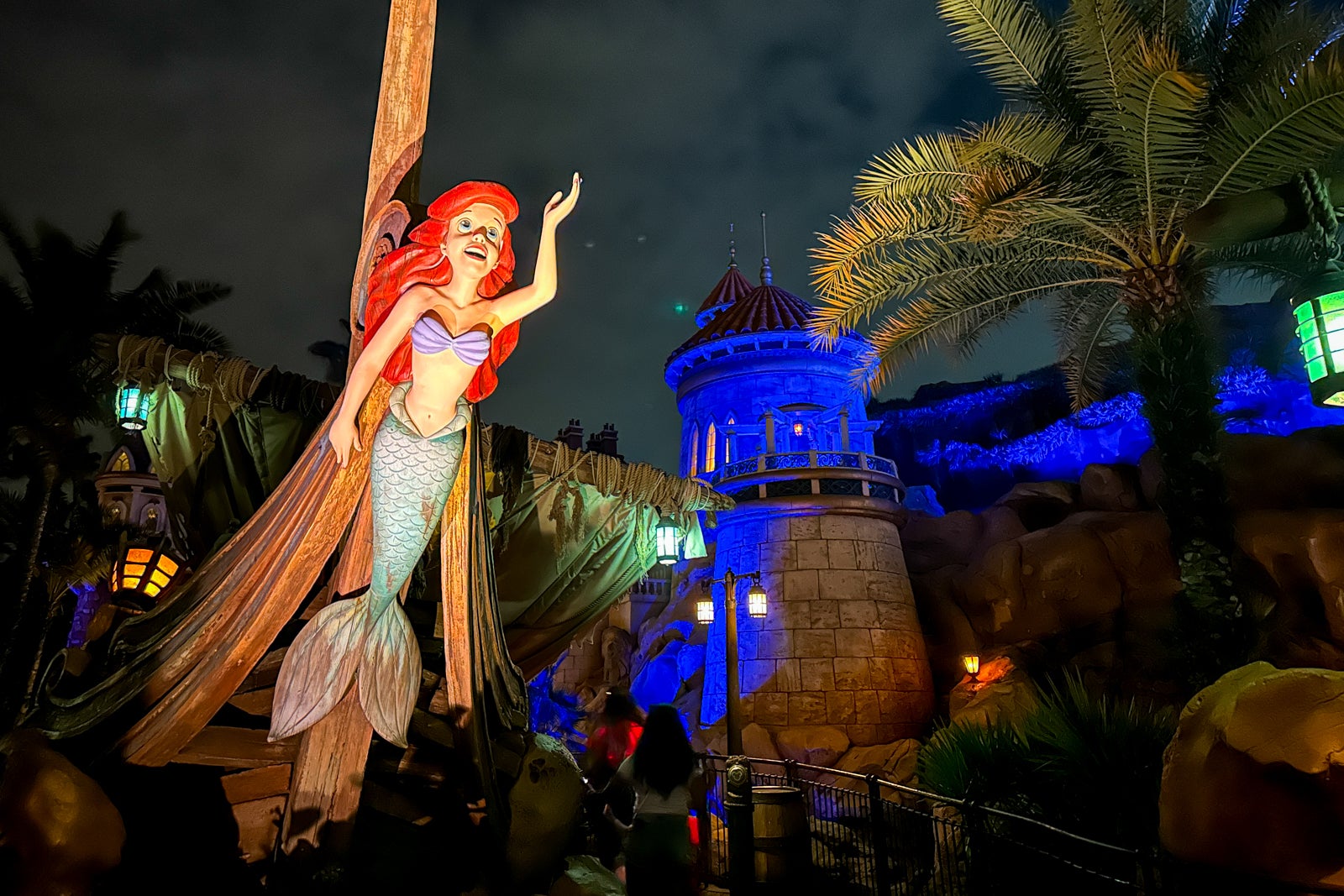 Under the Sea – Journey of the Little Mermaid at night.