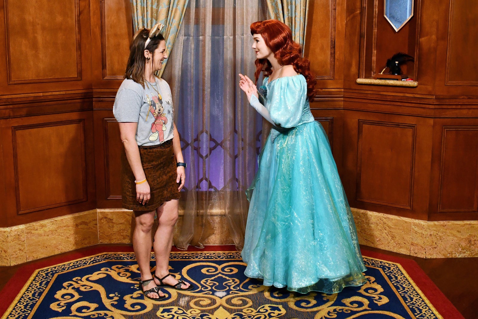 Meeting Ariel at Princess Fairytale Hall.