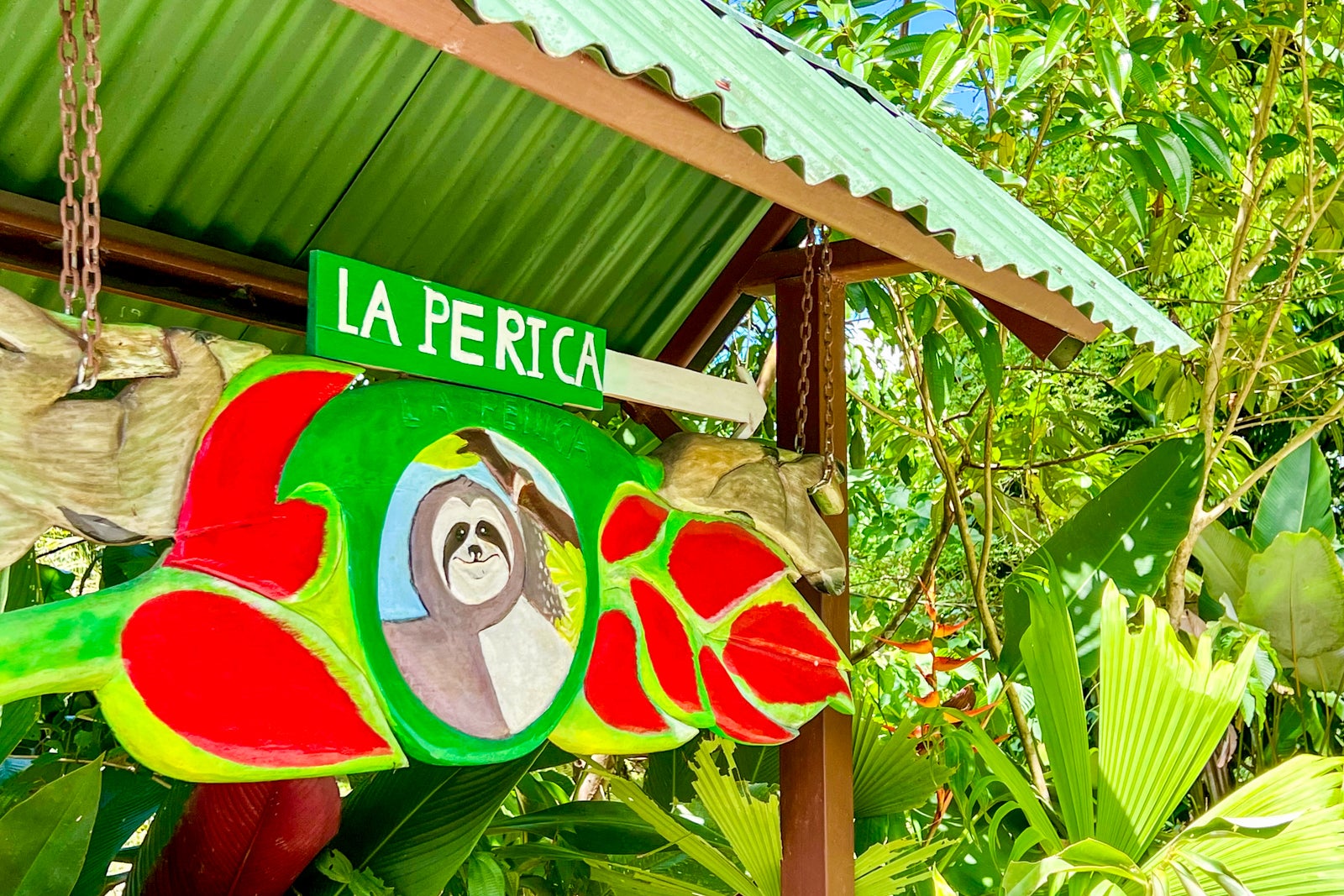 La Perica Sloth Garden sign