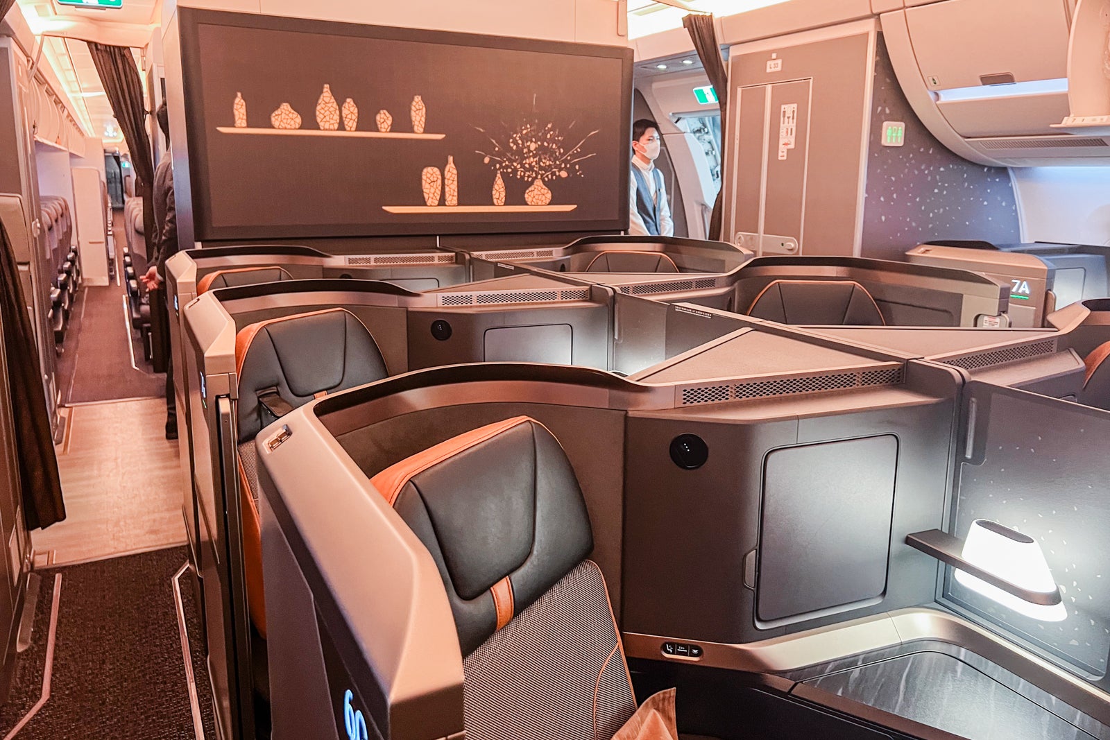 Boarding a Starlux A350 in Los Angeles. 