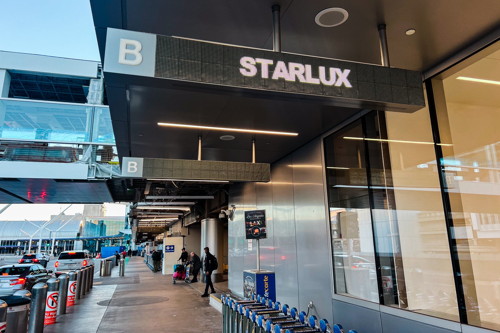 Signage for Starlux at Los Angeles International Airport (LAX). 