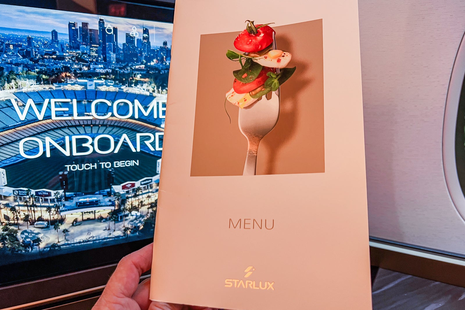 Starlux menu in business class. 