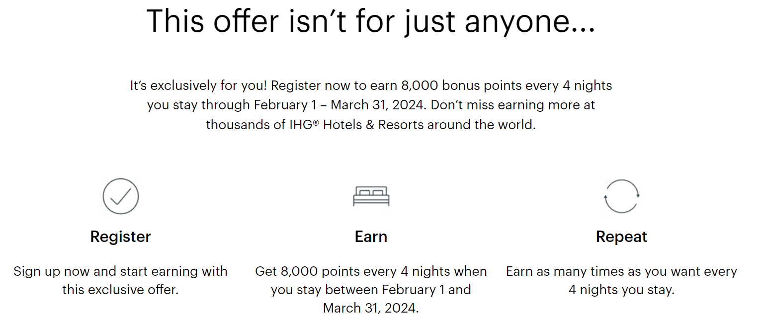 IHG targeted promotion