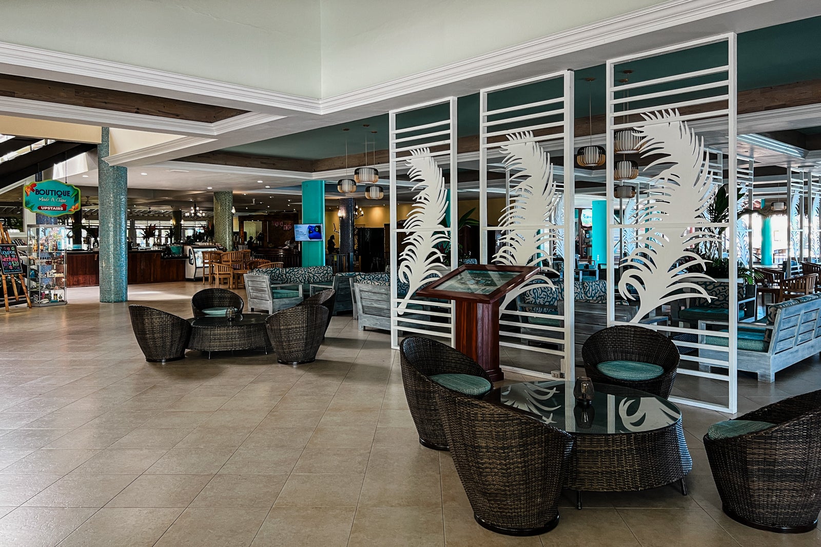 lobby of Coconut Bay Beach Resort Spa St. Lucia