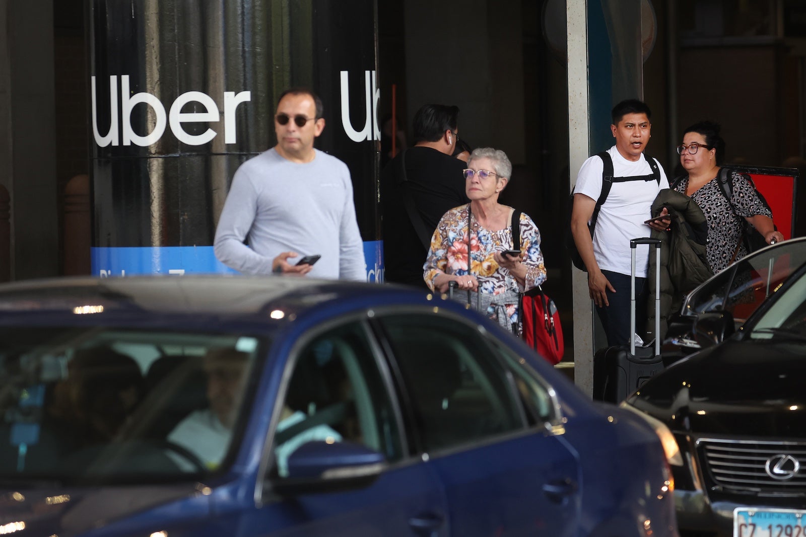 Uber pickup area at Midway Airport