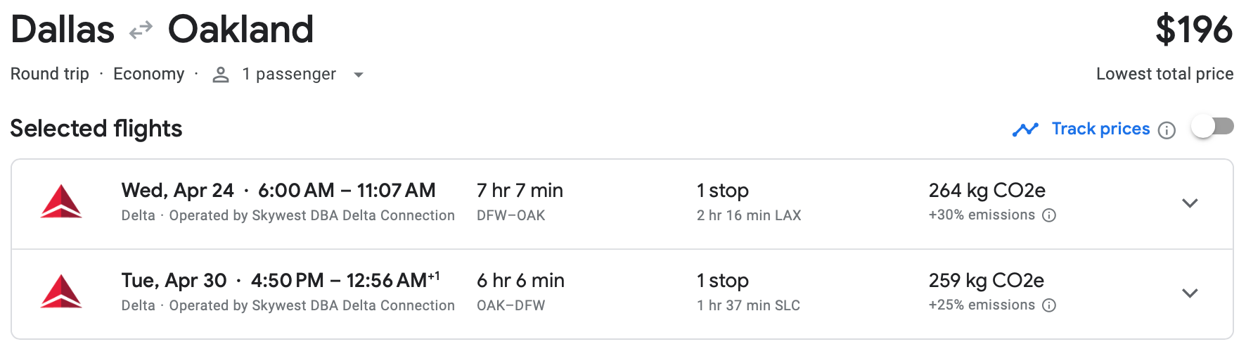 from dallas to oakland