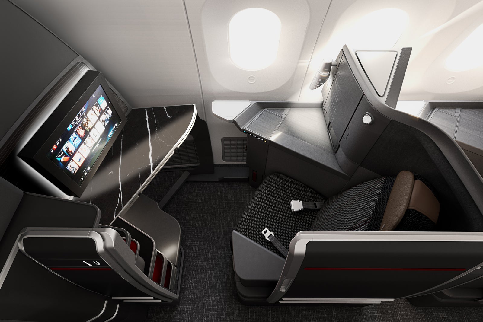 american plane cabin