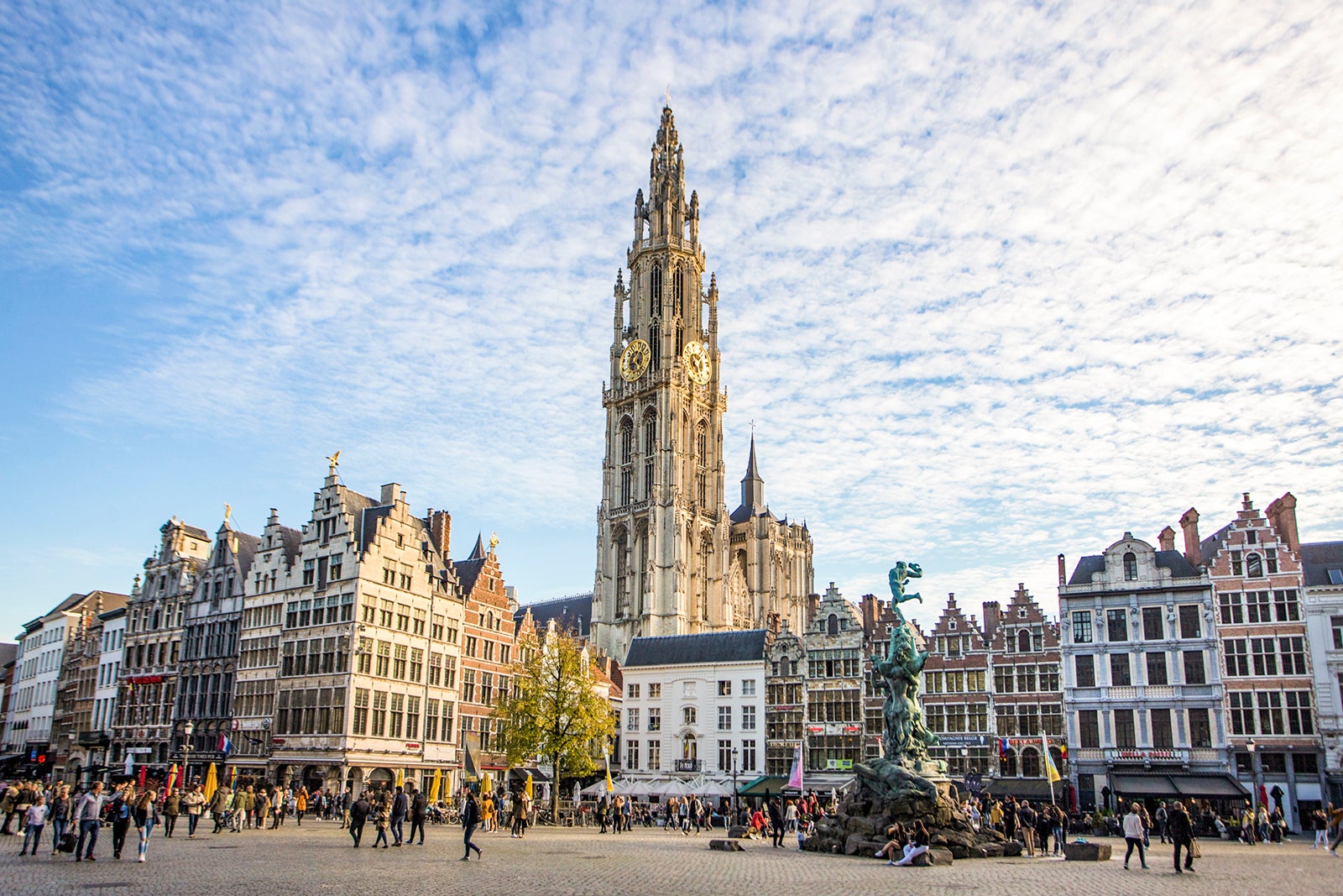 The town square in Antwerp, Belgium