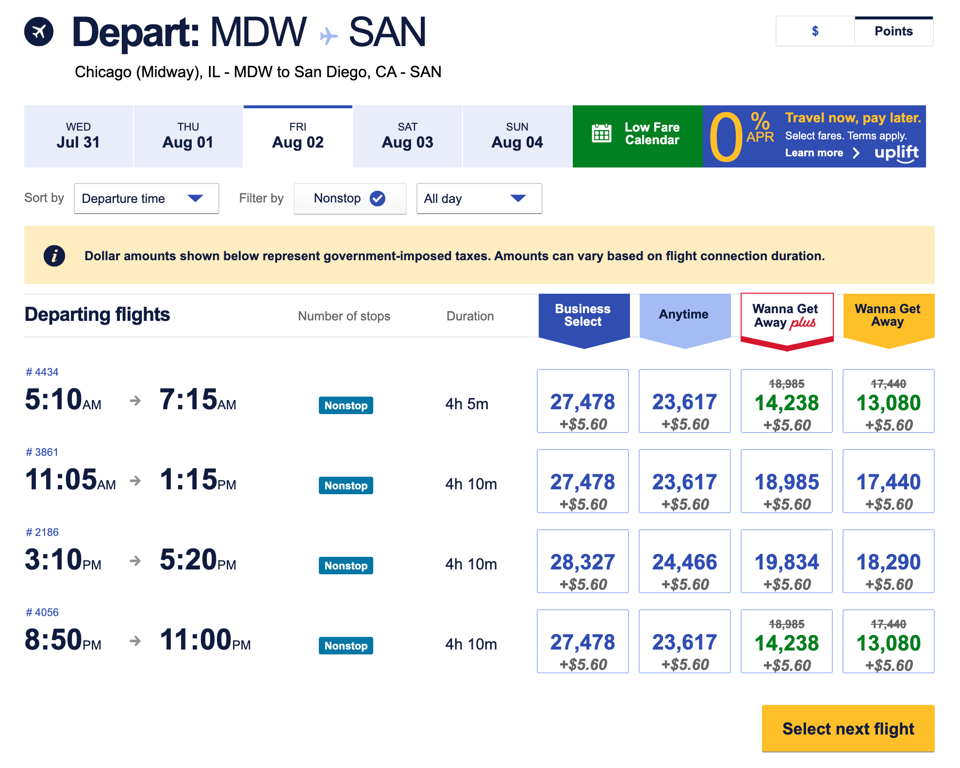 southwest website